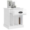 vidaXL Bedside Cabinet High gloss white Engineered wood Standard