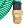 vidaXL Suction Hose Green PVC, Brass Standard Durable Garden Hose