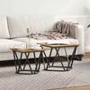 vidaXL Side Table Set 2 pcs Artisan Oak Engineered wood and steel