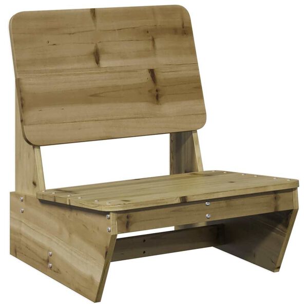 vidaXL Garden Chair Set of 2 Pine Treated Pine Wood 23.6x25.2x27.8 in