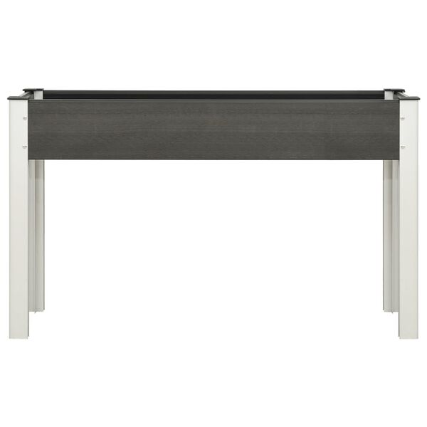 vidaXL Garden Raised Bed Gray Wood Plastic Composite Large Durable