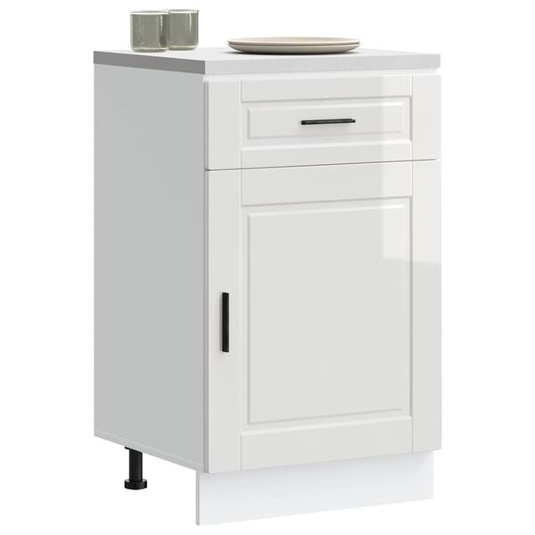 vidaXL Kitchen Base Cabinet High gloss white Engineered wood