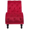 vidaXL Chaise Lounge Red Velvet, Polyester Large Ergonomic