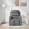 vidaXL Massage Recliner Chair Dark Grey Fabric (100% polyester), Wood, Metal