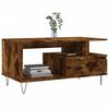 vidaXL Coffee Table Smoked Oak Engineered wood, Metal