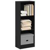 vidaXL Bookcase Black Engineered wood Small Bookcase Rectangular