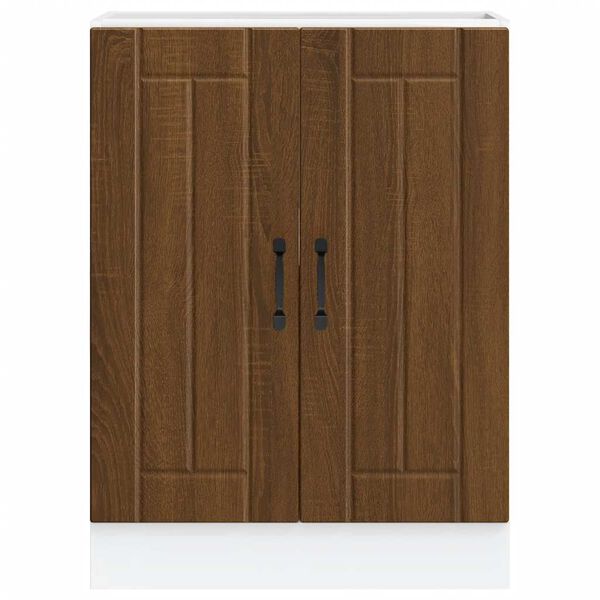 vidaXL Sink Base Cabinet Brown Oak Engineered Wood Medium