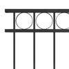 vidaXL Fence Panel Steel 5.6 x 4.9 ft Black