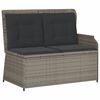 vidaXL Garden Lounge Set Grey and Brown PE Rattan Large