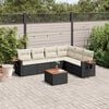 vidaXL Outdoor Sofa Set Black PE rattan Large Modular Outdoor Sofa Set