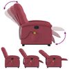 vidaXL Stand Up Massage Recliner Chair Wine Red Fabric, metal, plywood