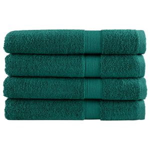 vidaXL Sauna Towel Set of 4 Green 100% cotton 31.5 x 78.7 in