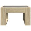 vidaXL Coffee Table Sonoma oak Engineered wood, glass Medium Lights