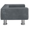 vidaXL Kids Sofa Dark grey Velvet, solid pine wood Mini Durable