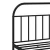 vidaXL Bed Frame Black Powder-Coated Steel Full Bed Frame Rectangular