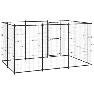 vidaXL Outdoor Dog Kennel Steel 78.1 ft²