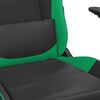 vidaXL Gaming Chair Black and Green Faux Leather Medium