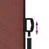 vidaXL Retractable Side Awning Brown Polyester with PU coating, Steel