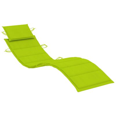 vidaXL Sun Lounger Cushion Bright Green 73.2"x22.8"x1.2"
