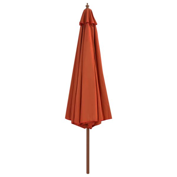 vidaXL Garden Parasol Terracotta Polyester Large UV-resistant materials