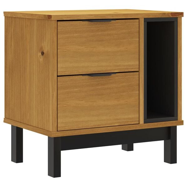 vidaXL Bedside Cabinet Oak Solid pine wood, engineered wood, plastic