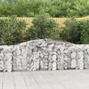 vidaXL Gabion Basket Set of 10 Silver Galvanized iron Extra large