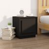 vidaXL Bedside Cabinet Set of 2 Black Engineered wood Medium