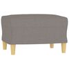 vidaXL 3-seater Sofa With Footstool Taupe