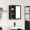 vidaXL Bathroom Wall Cabinet Black Oak Engineered wood, Steel Medium