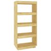 vidaXL Book Cabinet Natural Pine Solid pinewood Medium Book Cabinet