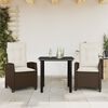 vidaXL Garden Dining Set Brown, Cream