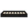 vidaXL Dog Bed Black Solid pine wood 28.1 x 21.3 x 3.5 in Durable