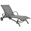 vidaXL Sun Lounger And Table Set of 2 Grey