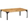 vidaXL Coffee Table Natural Wood and Black Solid mango wood Medium