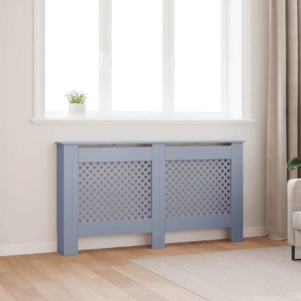 vidaXL Radiator Cover Anthracite 59.8"x7.5"x32.1" MDF