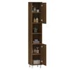 vidaXL Bathroom Cabinet Brown Oak Engineered Wood Tall Storage