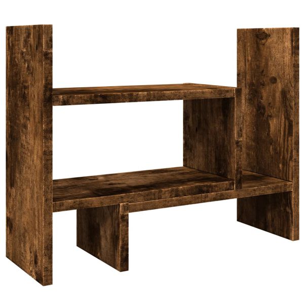 vidaXL Desk Organiser Smoked Oak 15.2x6.7x15.4" Engineered wood