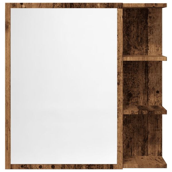 vidaXL Bathroom Mirror Cabinet Old wood Engineered wood, glass