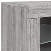 vidaXL Sideboard Gray Sonoma Engineered Wood, Glass Large Sideboard