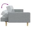vidaXL Sofa Bed Light Grey Polyester, wood, plastic, foam 2-Seater