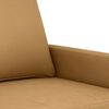 vidaXL 3-seater Sofa Brown Velvet (100% polyester), metal, textilene