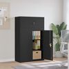 vidaXL File Cabinet Black Powder-coated steel Large