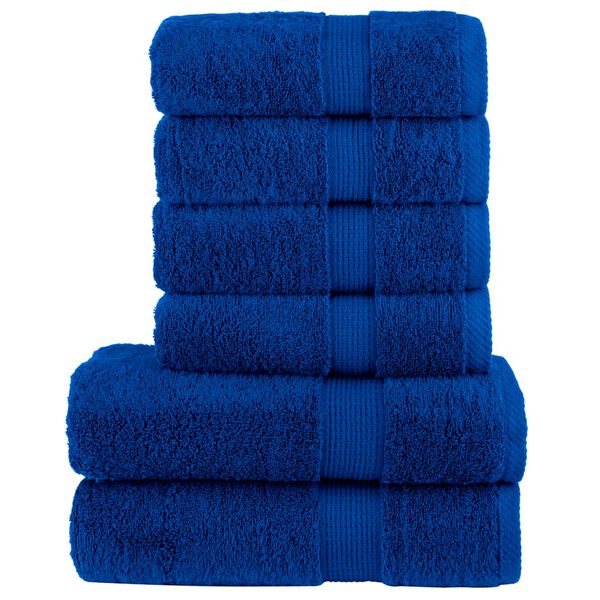 vidaXL Towel Set SOLUND Blue 100% ring-spun cotton