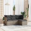 vidaXL Garden Sofa Set Grey, Dark grey