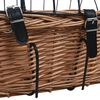 vidaXL Bike Front Basket with Cover 19.7"x17.7"x13.8" Natural Willow