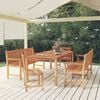 vidaXL Garden Dining Set Natural teak color