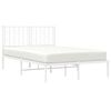 vidaXL Bed Frame White Steel Twin Bed Frame Rectangular Traditional