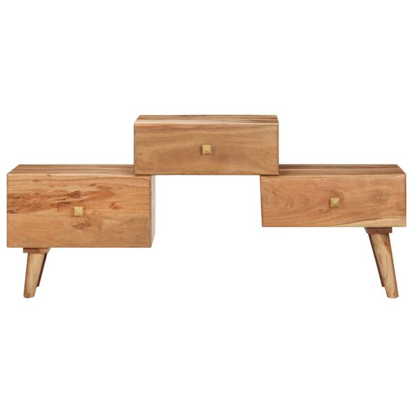 vidaXL TV Stand Honey Solid acacia wood Medium TV Stand Rectangular