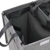 vidaXL Foldable Laundry Hamper Grey 25.4x13.6x23.2" Faux Linen Fabric