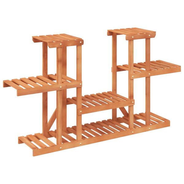 vidaXL Flower Stand Wooden Solid fir wood Multi-tiered Durable